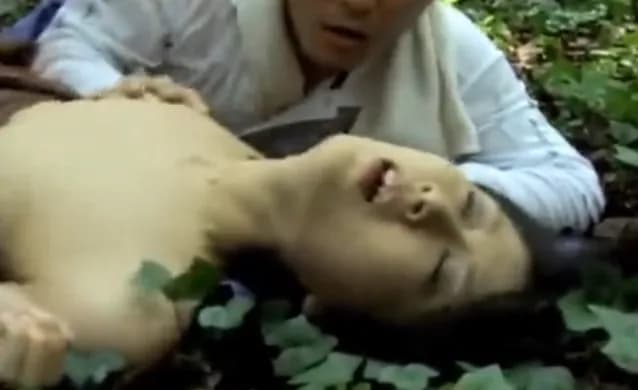 Японская жена без слов дала двум чужим в лесу